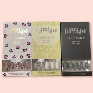 Red Aspen Nail Dashes - Pippa In Pink Leopard, Satin And Silk, Silver Lining Lil